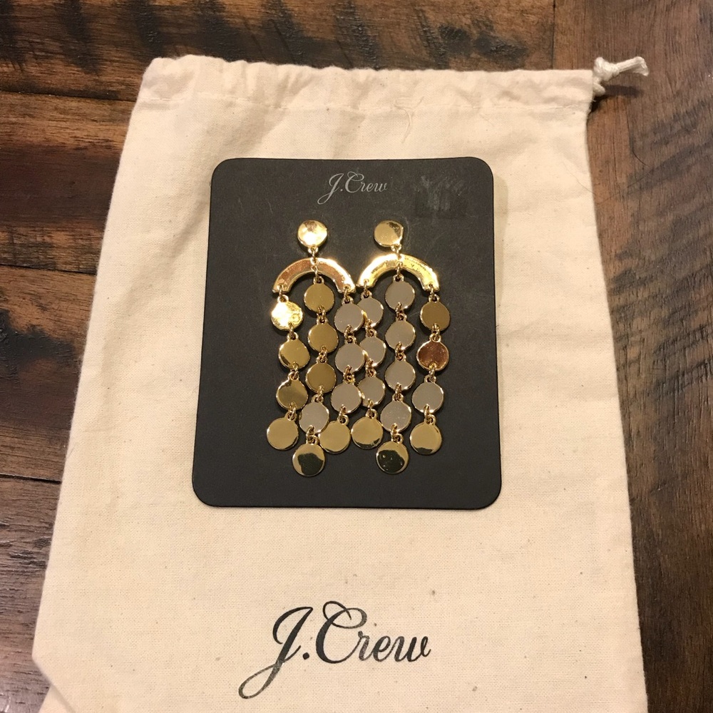 Jcrew Cascading Disc Drop Earrings